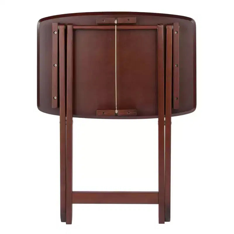 2pc Darlene Snack Table Set Walnut - Winsome: Portable, No Assembly Required, Space-Saving Design