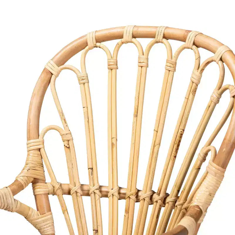 Sheraton Rattan Armchair Natural - bali & pari: Boho Style, Polyester Upholstery, Wood Frame, No Assembly Required