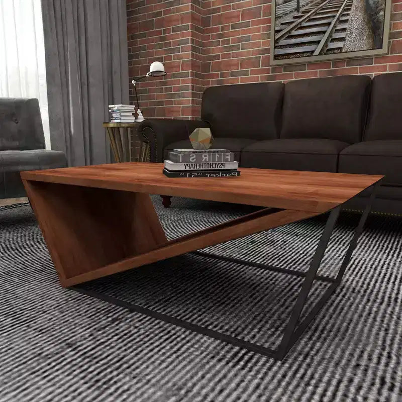 Modern Triangular Coffee Table Brown - Olivia & May