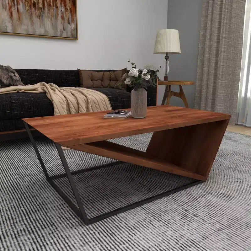 Modern Triangular Coffee Table Brown - Olivia & May