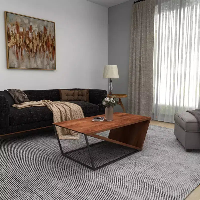 Modern Triangular Coffee Table Brown - Olivia & May