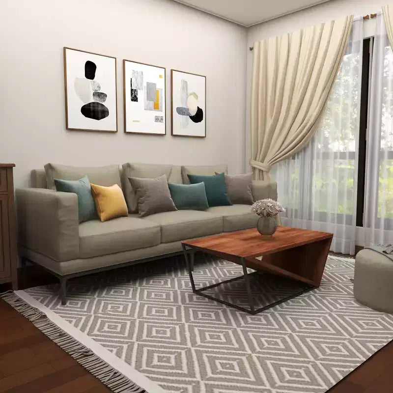 Modern Triangular Coffee Table Brown - Olivia & May