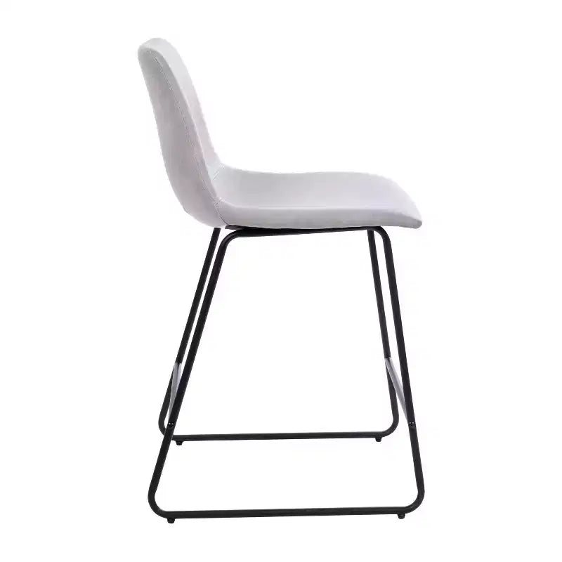 Emma and Oliver Set of 2 Kitchen Counter Height Stool - 24 Inch LeatherSoft Barstool