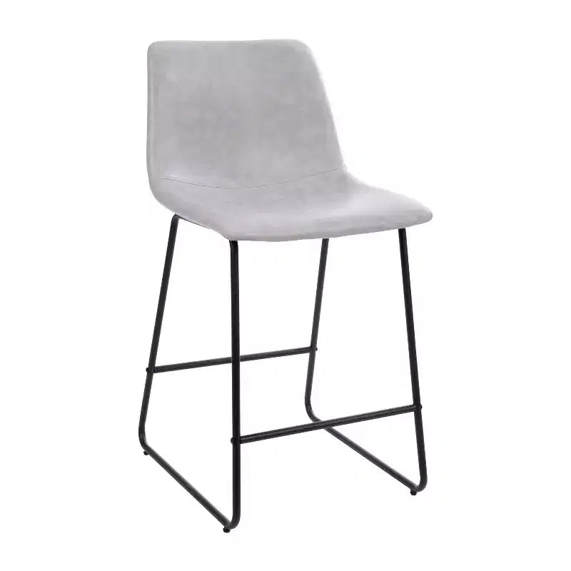 Emma and Oliver Set of 2 Kitchen Counter Height Stool - 24 Inch LeatherSoft Barstool