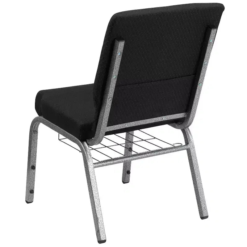 Emma and Oliver 18.5W Church/Reception Guest Chair with Communion Cup Book Rack