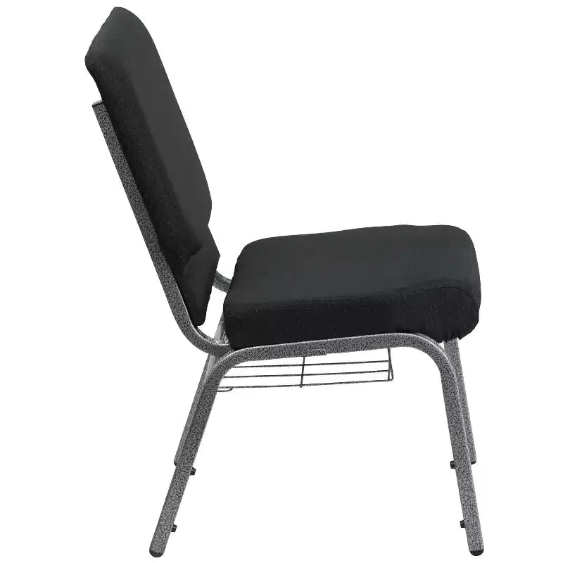 Emma and Oliver 18.5W Church/Reception Guest Chair with Communion Cup Book Rack