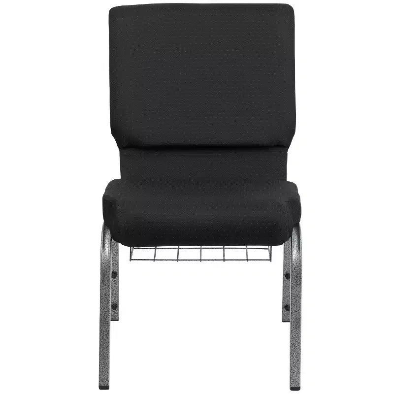 Emma and Oliver 18.5W Church/Reception Guest Chair with Communion Cup Book Rack