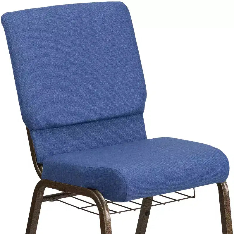 Emma and Oliver 18.5W Church/Reception Guest Chair with Communion Cup Book Rack
