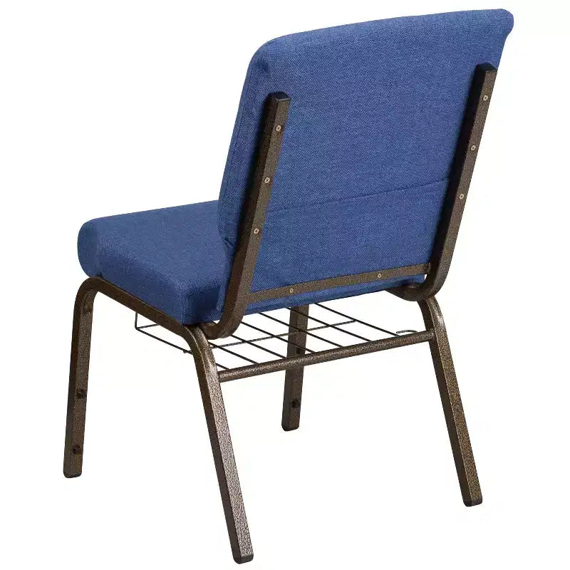 Emma and Oliver 18.5W Church/Reception Guest Chair with Communion Cup Book Rack