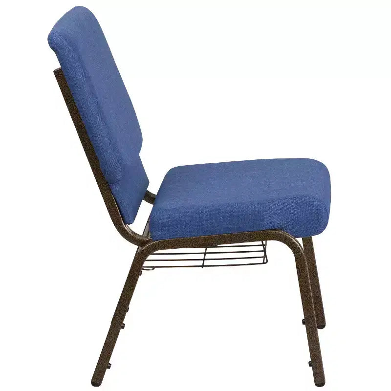 Emma and Oliver 18.5W Church/Reception Guest Chair with Communion Cup Book Rack