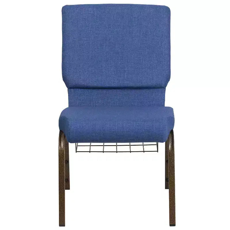 Emma and Oliver 18.5W Church/Reception Guest Chair with Communion Cup Book Rack