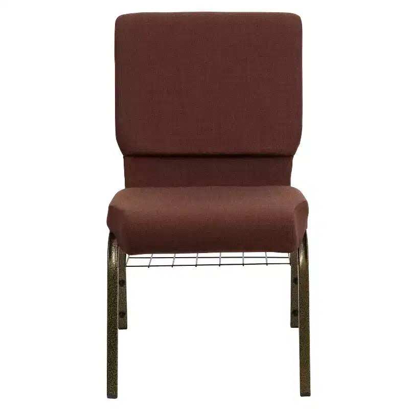 Emma and Oliver 18.5W Church/Reception Guest Chair with Communion Cup Book Rack