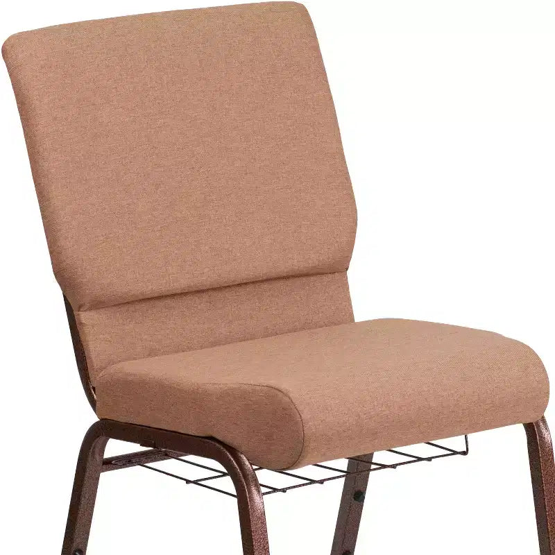 Emma and Oliver 18.5W Church/Reception Guest Chair with Communion Cup Book Rack