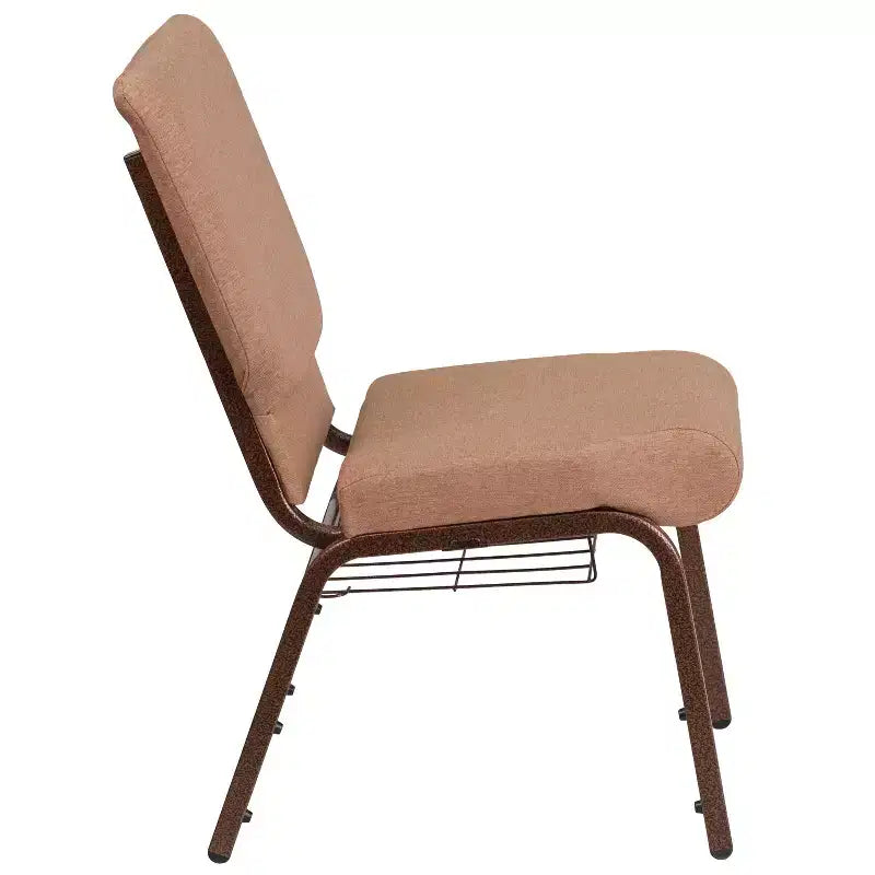 Emma and Oliver 18.5W Church/Reception Guest Chair with Communion Cup Book Rack