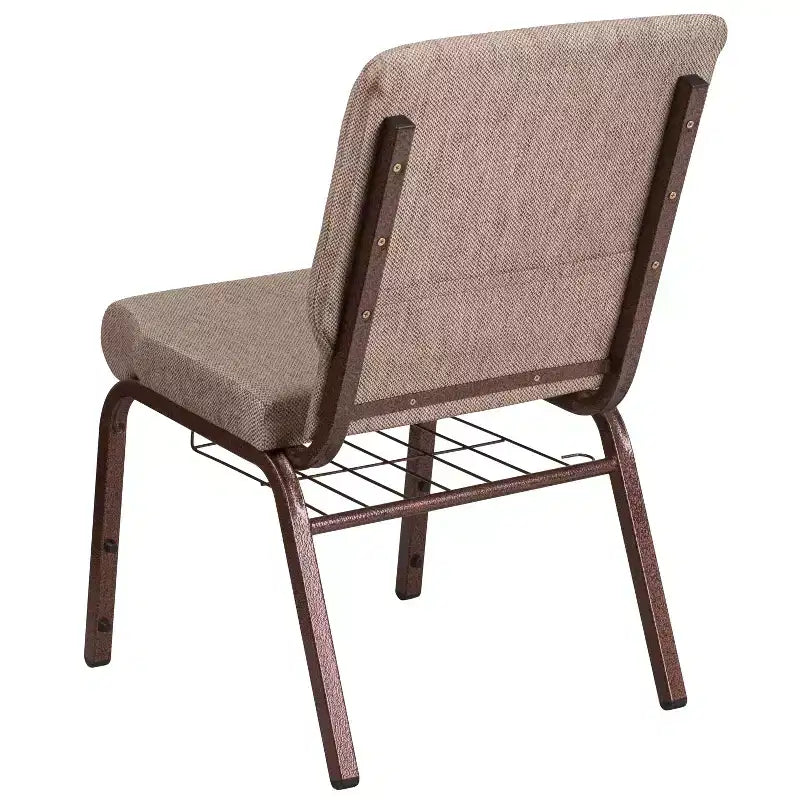 Emma and Oliver 18.5W Church/Reception Guest Chair with Communion Cup Book Rack