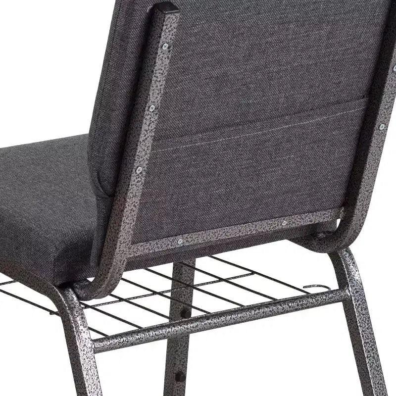 Emma and Oliver 18.5W Church/Reception Guest Chair with Communion Cup Book Rack