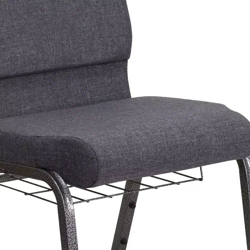 Emma and Oliver 18.5W Church/Reception Guest Chair with Communion Cup Book Rack