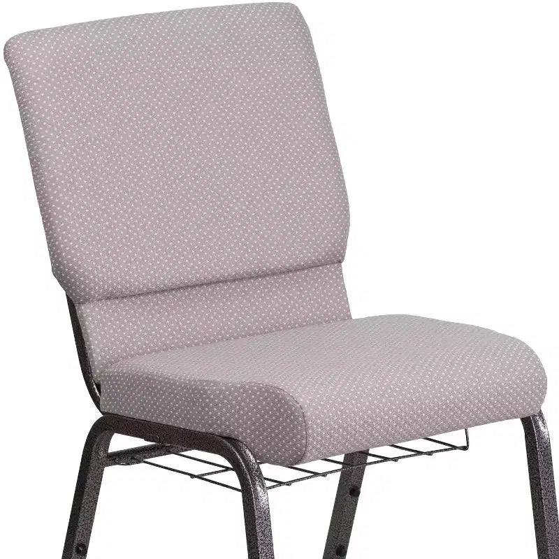Emma and Oliver 18.5W Church/Reception Guest Chair with Communion Cup Book Rack