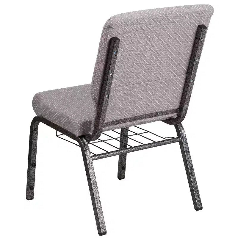 Emma and Oliver 18.5W Church/Reception Guest Chair with Communion Cup Book Rack