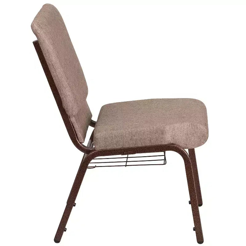 Emma and Oliver 18.5W Church/Reception Guest Chair with Communion Cup Book Rack