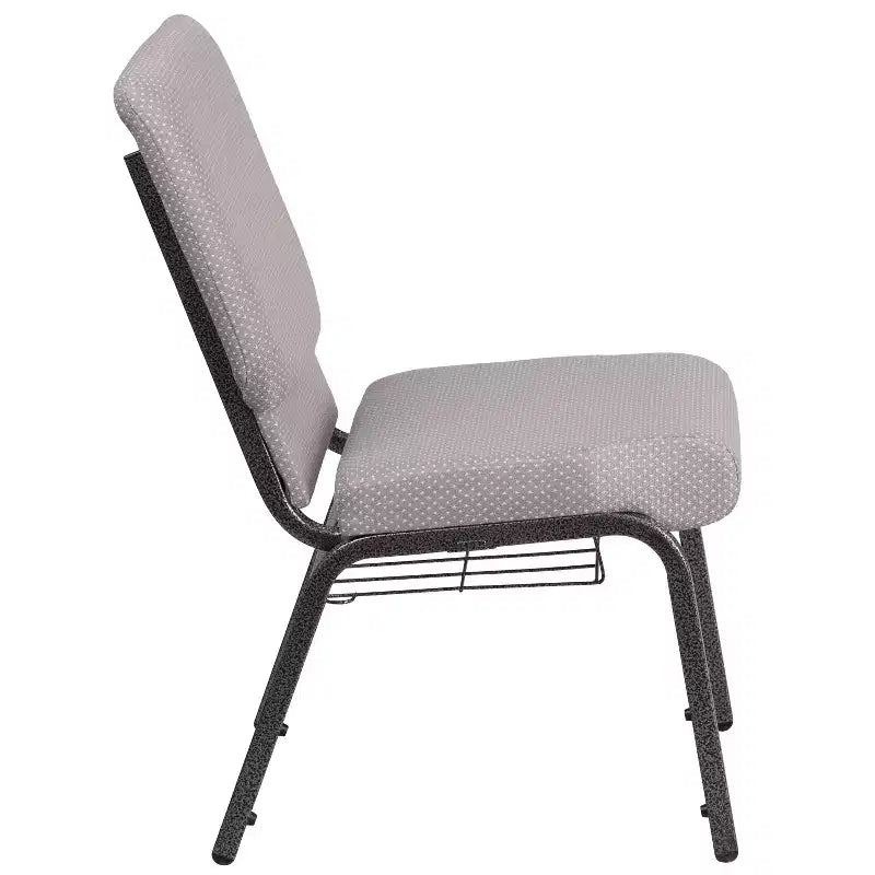 Emma and Oliver 18.5W Church/Reception Guest Chair with Communion Cup Book Rack