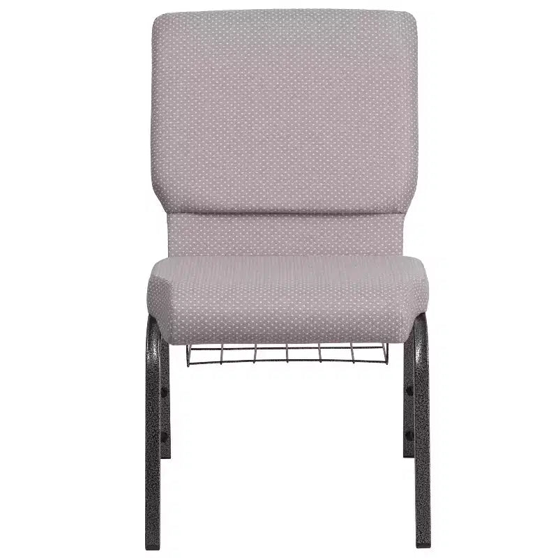 Emma and Oliver 18.5W Church/Reception Guest Chair with Communion Cup Book Rack