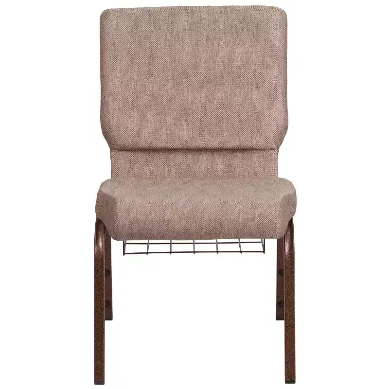 Emma and Oliver 18.5W Church/Reception Guest Chair with Communion Cup Book Rack