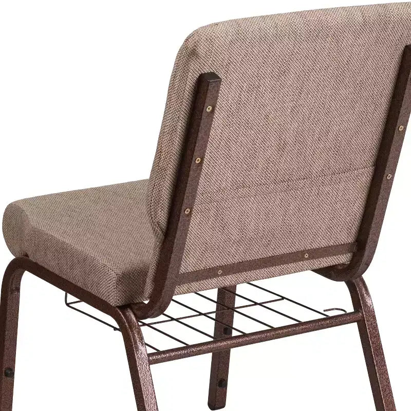 Emma and Oliver 18.5W Church/Reception Guest Chair with Communion Cup Book Rack