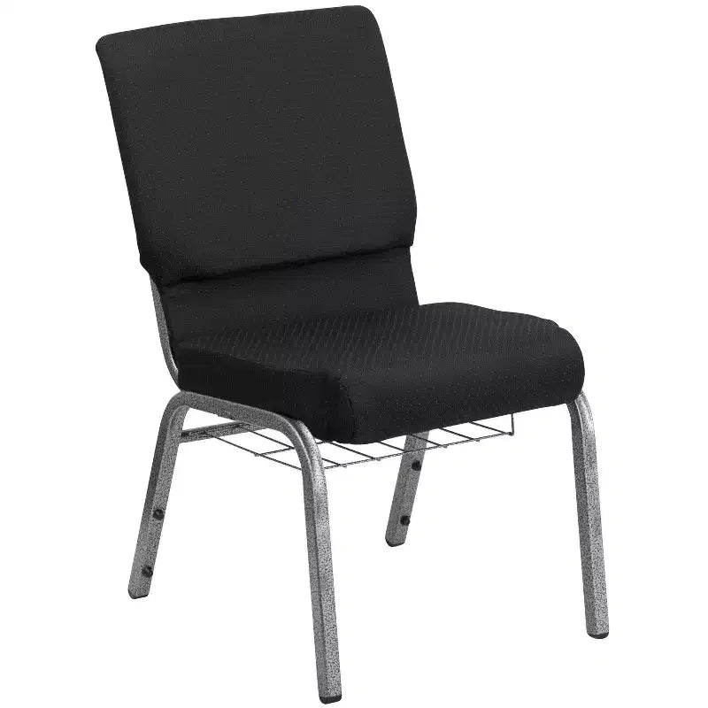 Emma and Oliver 18.5W Church/Reception Guest Chair with Communion Cup Book Rack