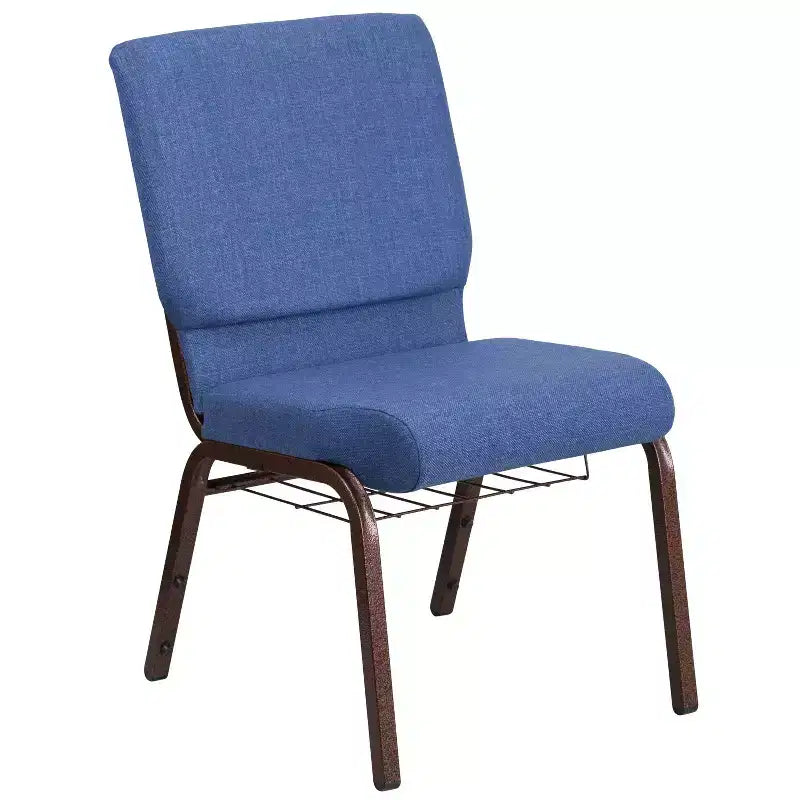 Emma and Oliver 18.5W Church/Reception Guest Chair with Communion Cup Book Rack