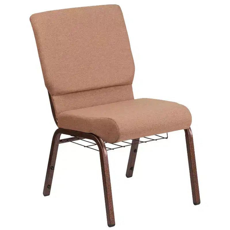 Emma and Oliver 18.5W Church/Reception Guest Chair with Communion Cup Book Rack