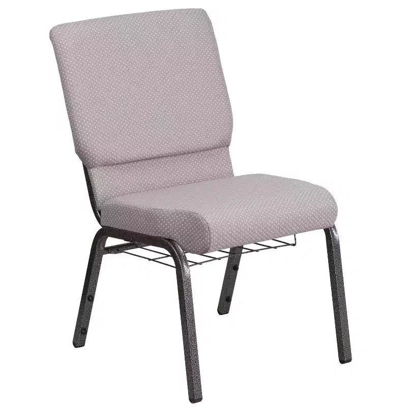 Emma and Oliver 18.5W Church/Reception Guest Chair with Communion Cup Book Rack