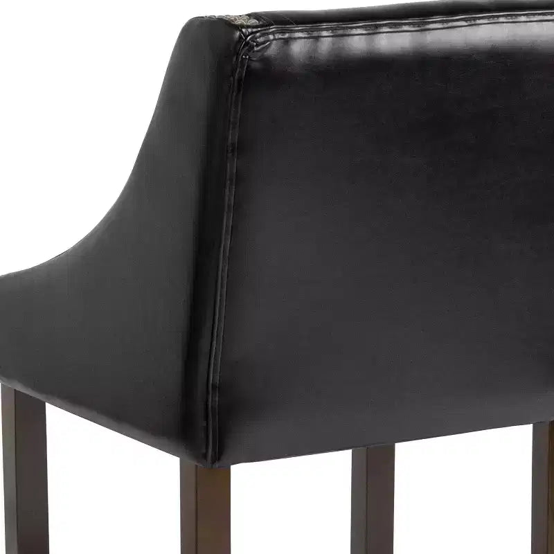 Flash Furniture Carmel Series 24 High Transitional Wood Counter Height Stool with Accent Nail Trim, Set of 2