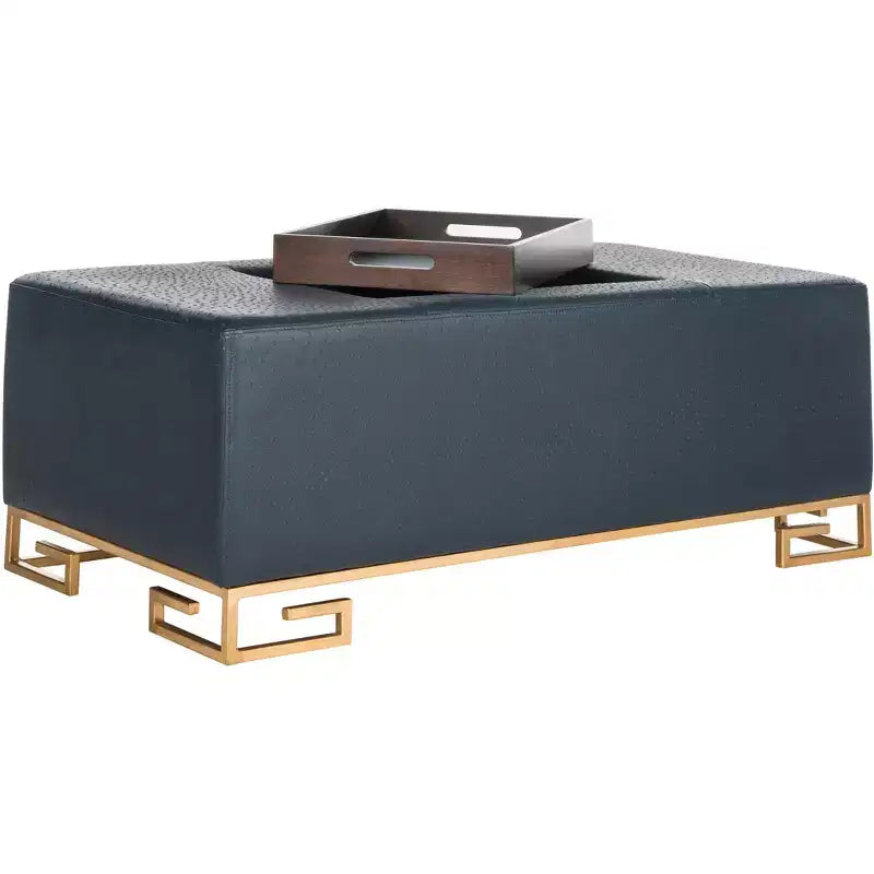 Julian Faux Ostrich Tray Ottoman/Coffee Table - Safavieh