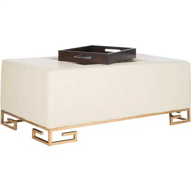Julian Faux Ostrich Tray Ottoman/Coffee Table - Safavieh