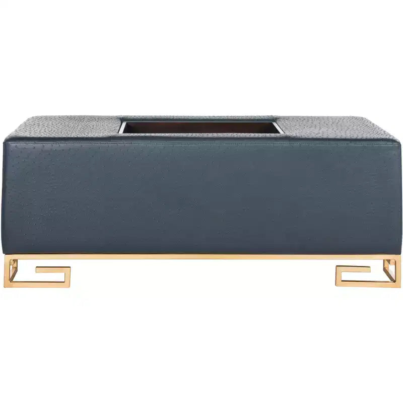 Julian Faux Ostrich Tray Ottoman/Coffee Table - Safavieh