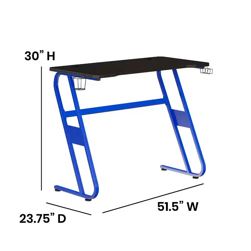 Flash Furniture Gaming Ergonomic Desk with Cup Holder and Headphone Hook