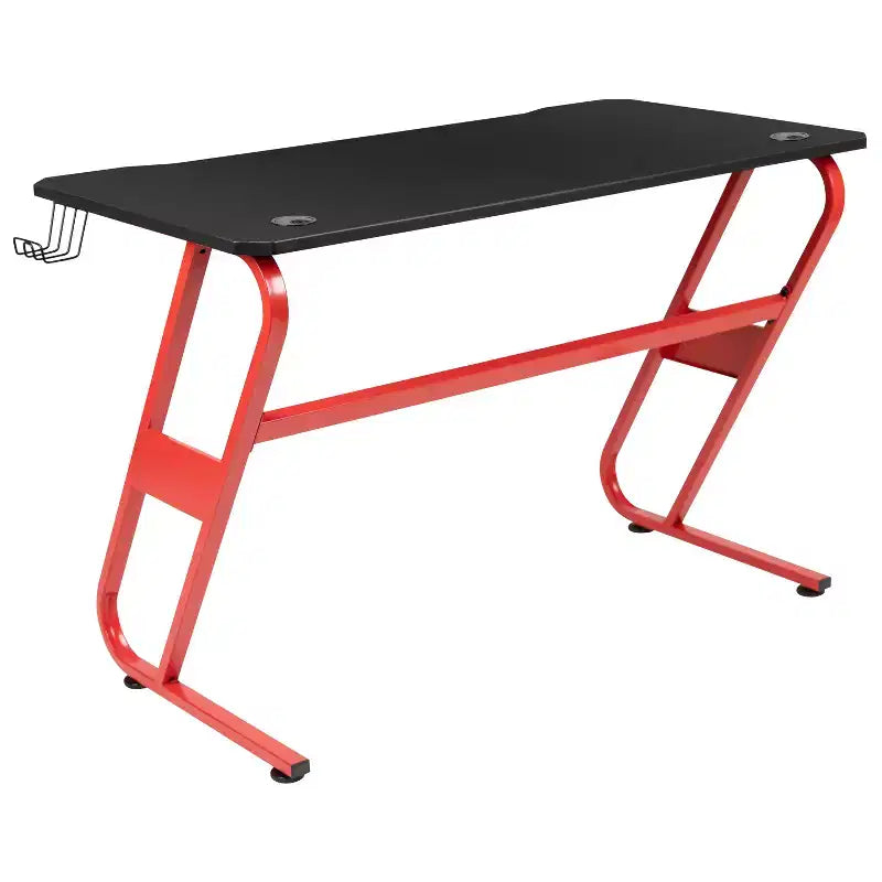 Flash Furniture Gaming Ergonomic Desk with Cup Holder and Headphone Hook