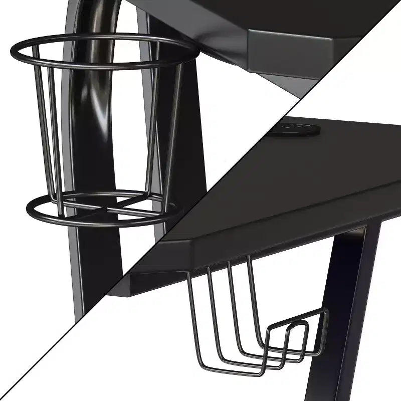 Flash Furniture Gaming Ergonomic Desk with Cup Holder and Headphone Hook
