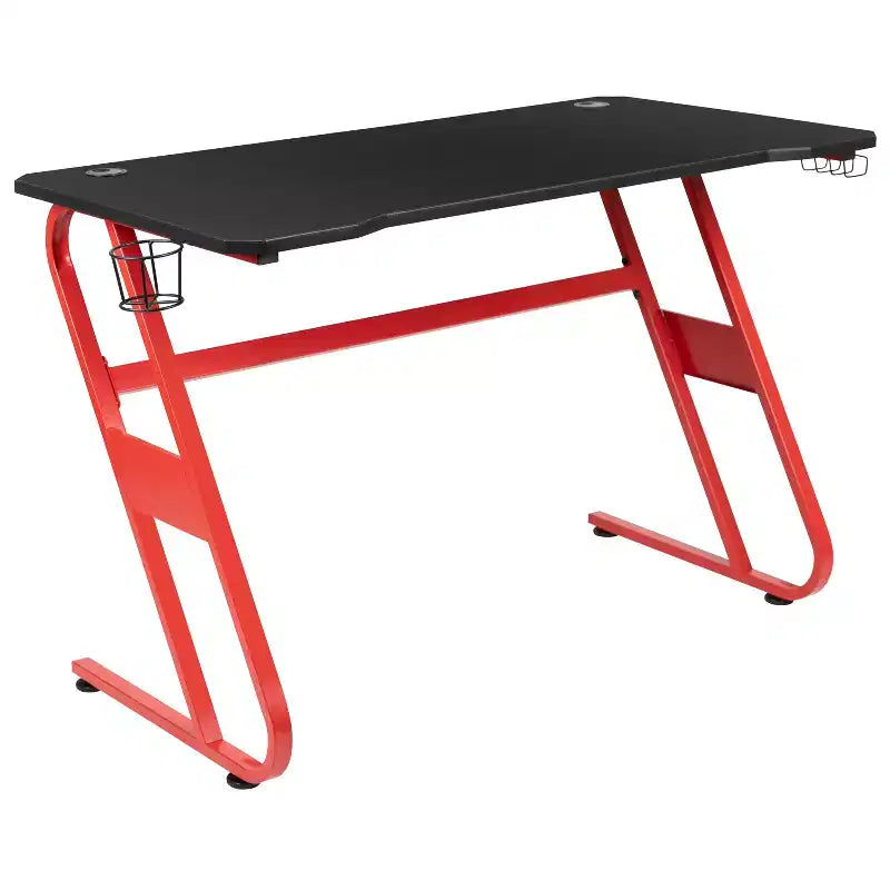 Flash Furniture Gaming Ergonomic Desk with Cup Holder and Headphone Hook