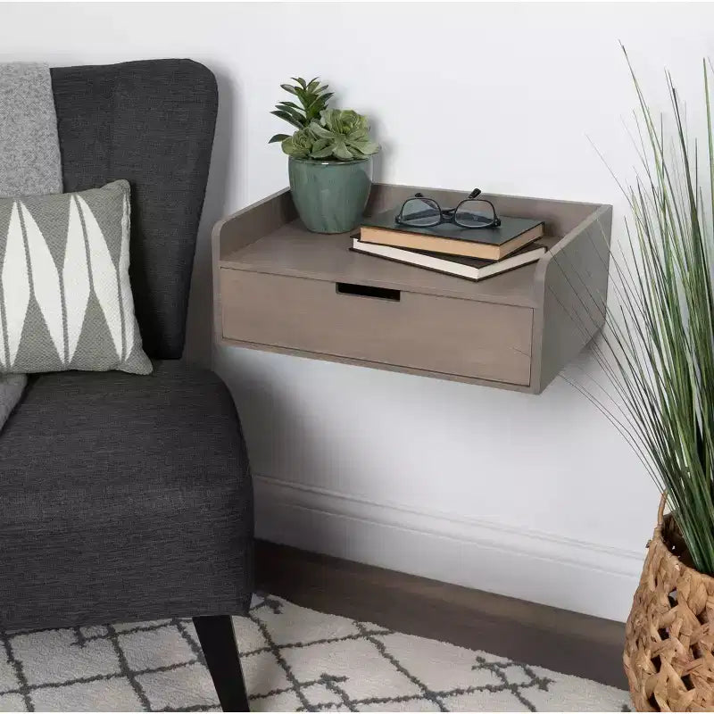 18 x 12 x 6.5 Kitt Floating Shelf Side Table - Kate & Laurel All Things Decor