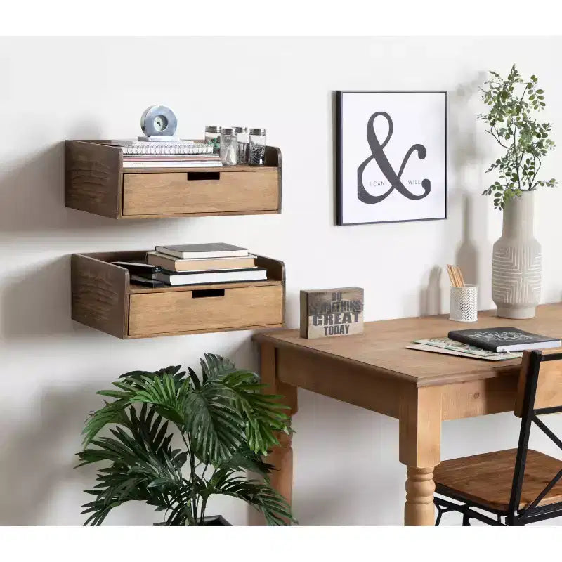 18 x 12 x 6.5 Kitt Floating Shelf Side Table - Kate & Laurel All Things Decor