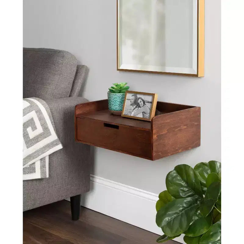 18 x 12 x 6.5 Kitt Floating Shelf Side Table - Kate & Laurel All Things Decor