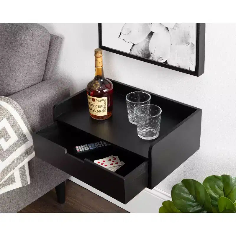 18 x 12 x 6.5 Kitt Floating Shelf Side Table - Kate & Laurel All Things Decor