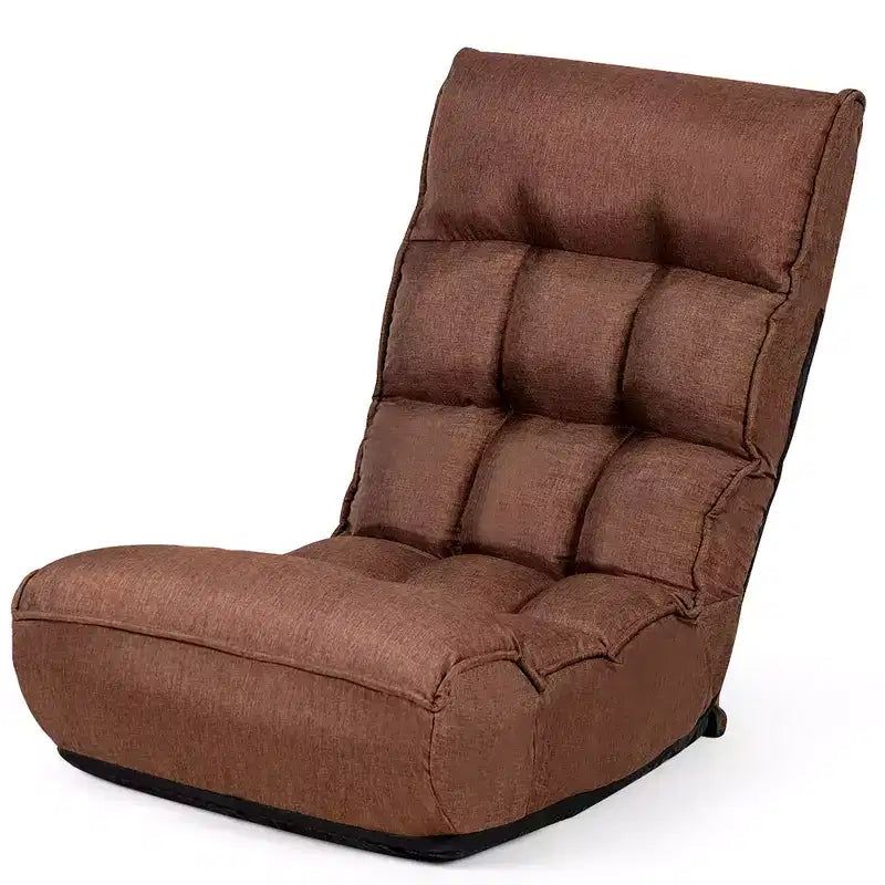 Costway 4-Position Adjustable Floor Chair Folding Lazy Sofa Cushioned Couch Lounger New