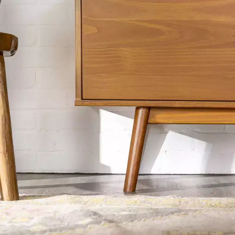 Solid Wood Mid-Century Modern TV Stand for TVs up to 65 - Saracina Home