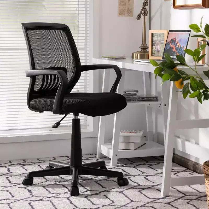 Costway Height Adjustable Mid-Back Mesh Chair Executive Chair w/ Lumbar Support