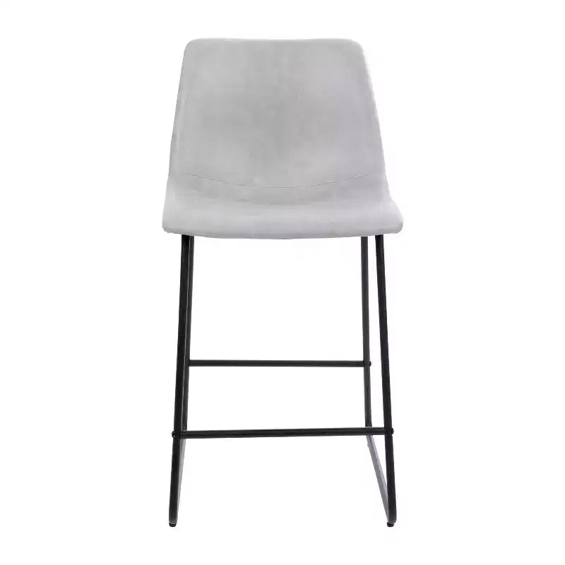 Merrick Lane 24 inch Faux Counter Height Bucket Seat Stools, Set of 2