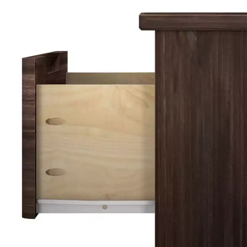 Max & Lily Nightstand, Solid Wood Bedside Side Tables with Storage Drawer for Bedroom