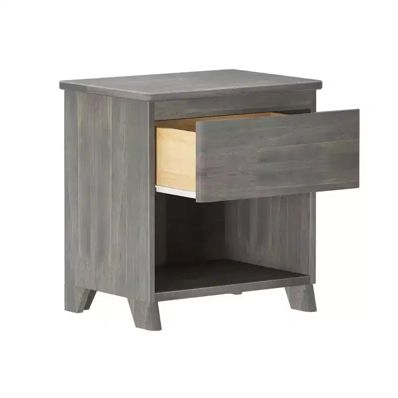 Max & Lily Nightstand, Solid Wood Bedside Side Tables with Storage Drawer for Bedroom